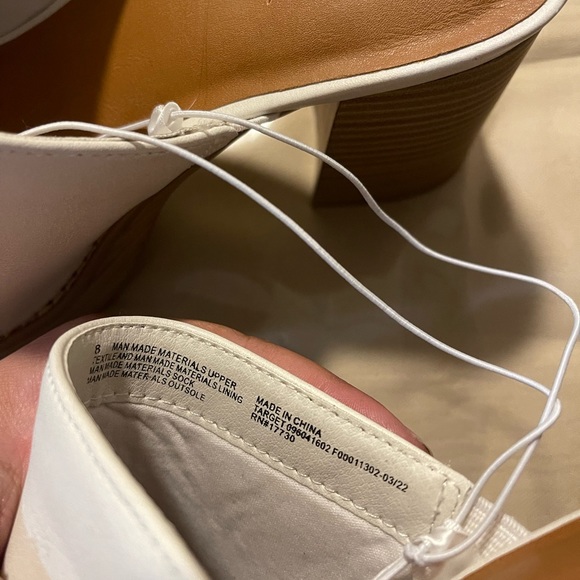 White Heeled Mules - Picture 2 of 9